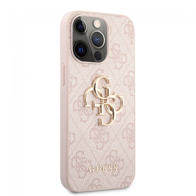 Apple iPhone 13 Pro Max Kılıf Guess Orjinal Lisanslı PU Deri 4G Desenli Metal Büyük 4G ve Yazı Logolu Kapak Apple iPhone 13 Pro Max Kılıf Guess Orjinal Lisanslı PU Deri 4G Desenli Metal Büyük 4G ve Yazı Logolu Kapak