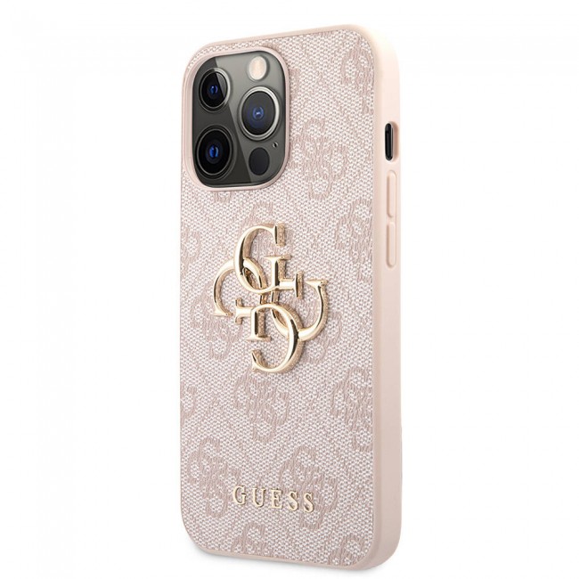 Apple iPhone 13 Pro Max Kılıf Guess Orjinal Lisanslı PU Deri 4G Desenli Metal Büyük 4G ve Yazı Logolu Kapak Apple iPhone 13 Pro Max Kılıf Guess Orjinal Lisanslı PU Deri 4G Desenli Metal Büyük 4G ve Yazı Logolu Kapak