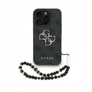 Apple iPhone 13 Pro Max Kılıf Guess Orjinal Lisanslı PU Deri Bilek Askı İpli Metal Büyük 4G ve Yazı Logolu Kapak Apple iPhone 13 Pro Max Kılıf Guess Orjinal Lisanslı PU Deri Bilek Askı İpli Metal Büyük 4G ve Yazı Logolu Kapak