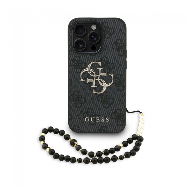 Apple iPhone 13 Pro Max Kılıf Guess Orjinal Lisanslı PU Deri Bilek Askı İpli Metal Büyük 4G ve Yazı Logolu Kapak Apple iPhone 13 Pro Max Kılıf Guess Orjinal Lisanslı PU Deri Bilek Askı İpli Metal Büyük 4G ve Yazı Logolu Kapak
