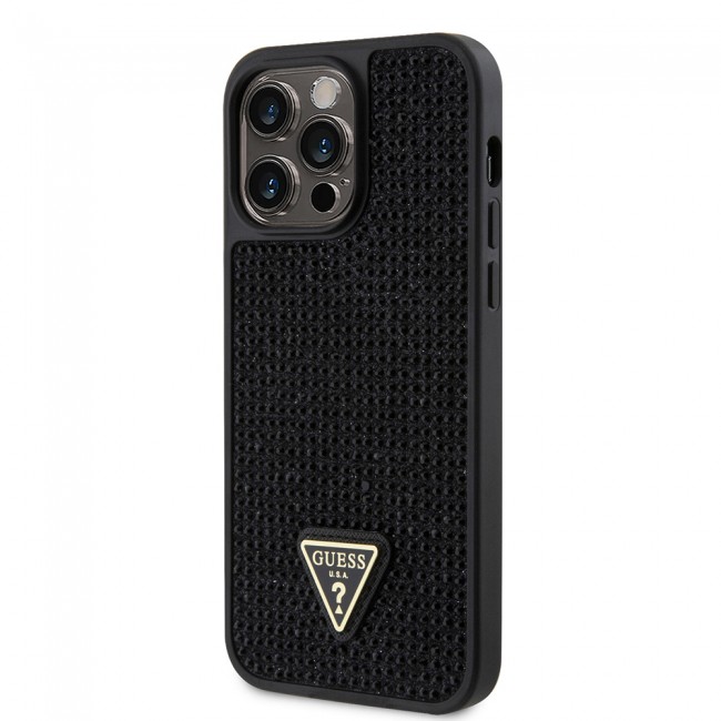 Apple iPhone 13 Pro Max Kılıf Guess Orjinal Lisanslı Taşlı Arka Yüzey Üçgen Logolu Kapak Apple iPhone 13 Pro Max Kılıf Guess Orjinal Lisanslı Taşlı Arka Yüzey Üçgen Logolu Kapak
