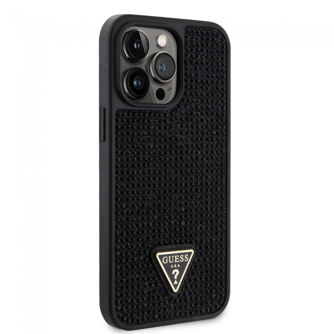 Apple iPhone 13 Pro Max Kılıf Guess Orjinal Lisanslı Taşlı Arka Yüzey Üçgen Logolu Kapak Apple iPhone 13 Pro Max Kılıf Guess Orjinal Lisanslı Taşlı Arka Yüzey Üçgen Logolu Kapak