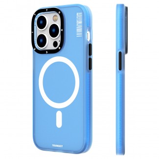 Apple iPhone 13 Pro Max Kılıf M-safe Şarj Özellikli Youngkit Colored Sand Serisi Kapak Apple iPhone 13 Pro Max Kılıf M-safe Şarj Özellikli Youngkit Colored Sand Serisi Kapak
