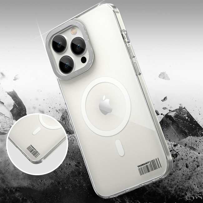 Apple iPhone 13 Pro Max Kılıf Magsafe Şarj Özellikli Youngkit Coloured Glaze Serisi Kapak Apple iPhone 13 Pro Max Kılıf Magsafe Şarj Özellikli Youngkit Coloured Glaze Serisi Kapak