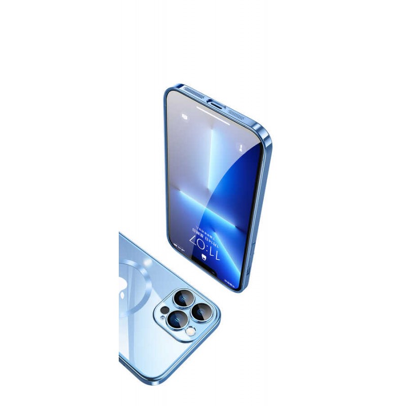 Bal-z Apple iPhone 13 Pro Max Kılıf Wireless Şarj Özellikli Sert PC  Riksos M-safe Kapak