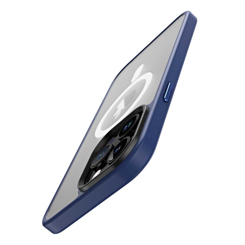 Bal-z Apple iPhone 13 Pro Max Kılıf Wireless Şarj Özellikli  Hibrit M-safe Kapak