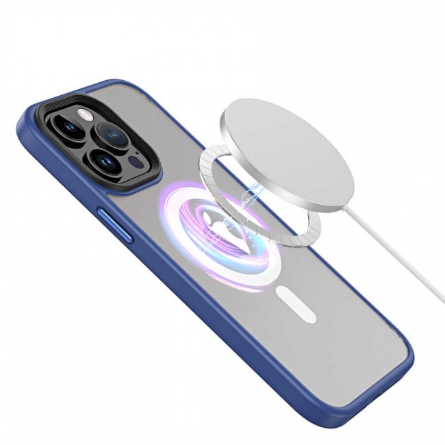 Apple iPhone 13 Pro Max Kılıf Wireless Şarj Özellikli Zore Hibrit Magsafe Kapak Apple iPhone 13 Pro Max Kılıf Wireless Şarj Özellikli Zore Hibrit Magsafe Kapak