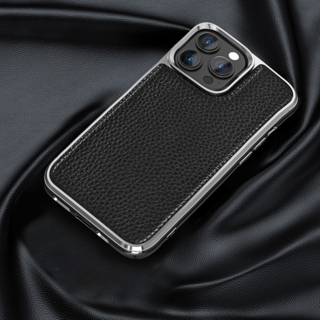Apple iPhone 13 Pro Max Kılıf Wiwu Genuine Leather Silver Calfskin Orjinal Deri Kapak Apple iPhone 13 Pro Max Kılıf Wiwu Genuine Leather Silver Calfskin Orjinal Deri Kapak