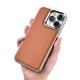 Apple iPhone 13 Pro Max Kılıf Wiwu Genuine Leather Silver Calfskin Orjinal Deri Kapak Apple iPhone 13 Pro Max Kılıf Wiwu Genuine Leather Silver Calfskin Orjinal Deri Kapak