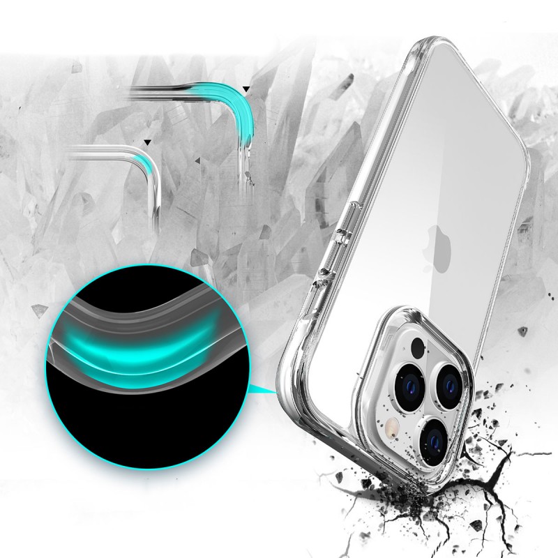 Bal-z Apple iPhone 13 Pro Max Kılıf  Şeffaf Ultra İnce Airbag Tasarımlı Okka Kapak