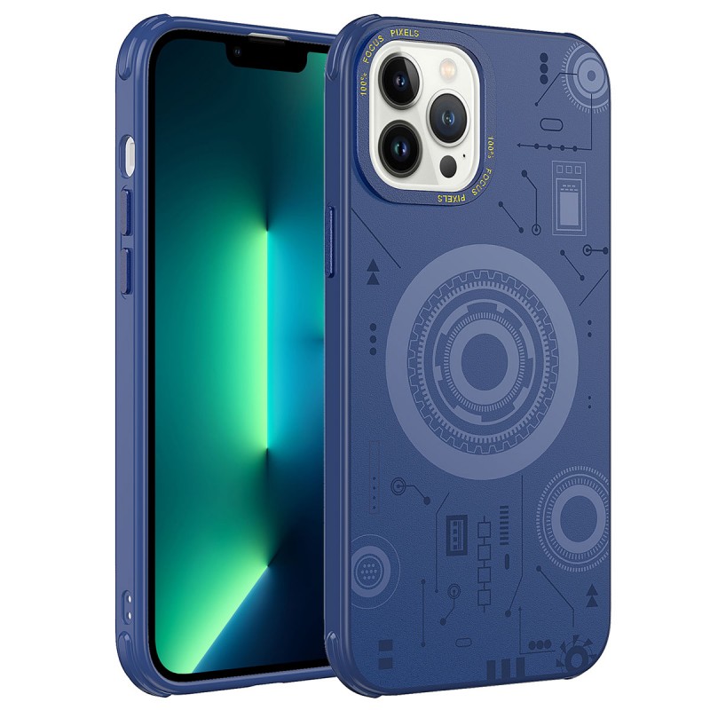 Bal-z Apple iPhone 13 Pro Max Kılıf  Wireless Şarj Özellikli Desenli Hot Kapak