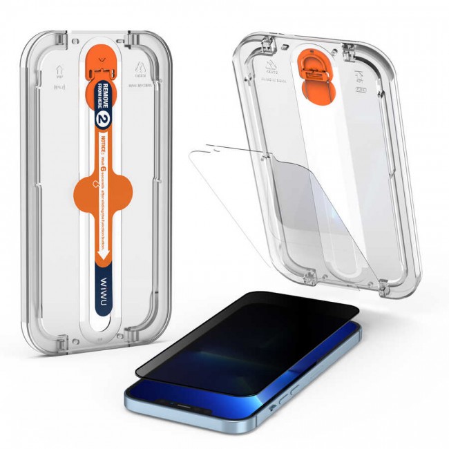 Apple iPhone 13 Pro Max Wiwu Easy İnstall iPrivacy Temperli Ekran Koruyucu