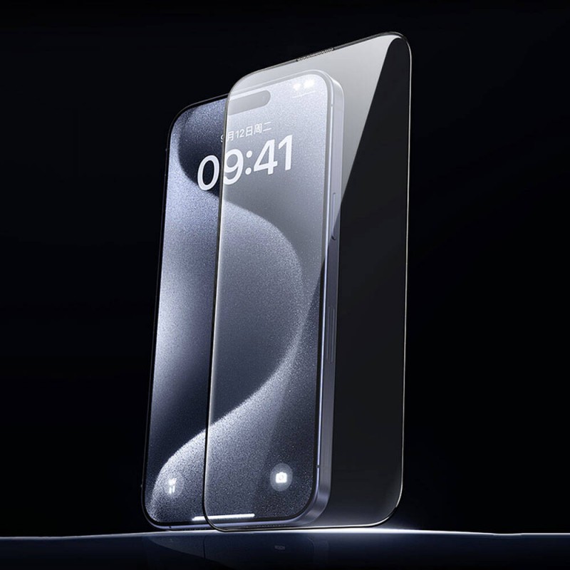 Bal-z Apple iPhone 13 Pro Max Wiwu GT-008 Polimer Oleofobik Kaplama Şeffaf Pürüzsüz Temperli Cam Ekran Koruyucu 10'lu Paket