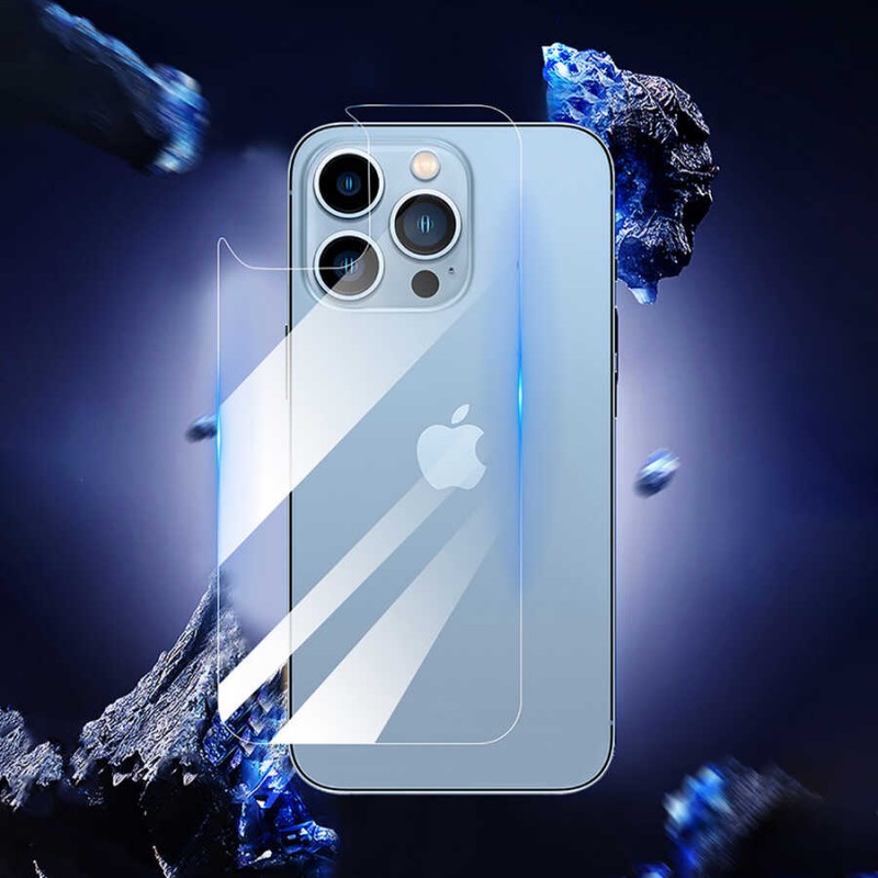 Bal-z Apple iPhone 13 Pro Max  Back Maxi Glass Temperli Cam Arka Koruyucu