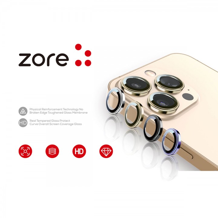 Apple iPhone 13 Pro Zore CL-12 Premium Safir Parmak İzi Bırakmayan Anti-Reflective Kamera Lens Koruyucu