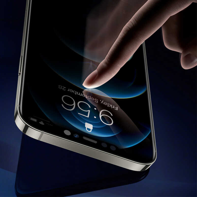 Bal-z Apple iPhone 13 Wiwu Easy İnstall iPrivacy Temperli Ekran Koruyucu