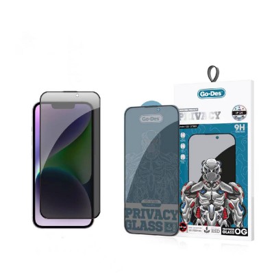 Bal-z Apple iPhone 14 Go Des 9D Full Cover Privacy Temperli Cam Ekran Koruyucu