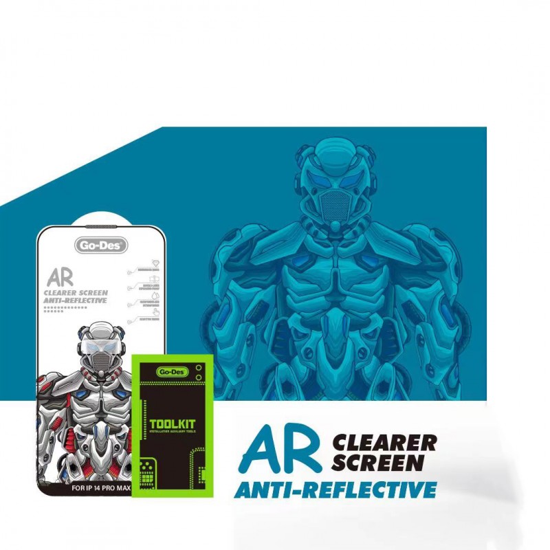 Bal-z Apple iPhone 14 Go Des Anti Reflective Temperli Cam Ekran Koruyucu