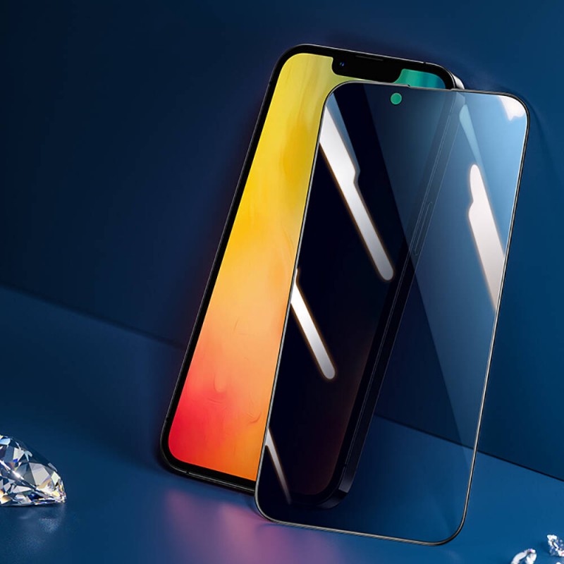 Bal-z Apple iPhone 14 Hidrofobik Ve Oleofobik Özellikli Benks Privacy Air Shield Ekran Koruyucu 10'lu Paket