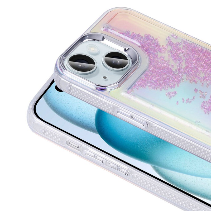 Bal-z Apple iPhone 14 Kılıf Airbagli Renkli Arka Yüzey Boncuk Tasarımlı Zore Kumul Kapak