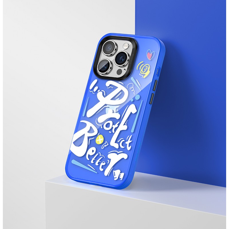 Bal-z Apple iPhone 14 Kılıf Airbagli TPU Yazı Temalı Benks Dynamic New Kapak