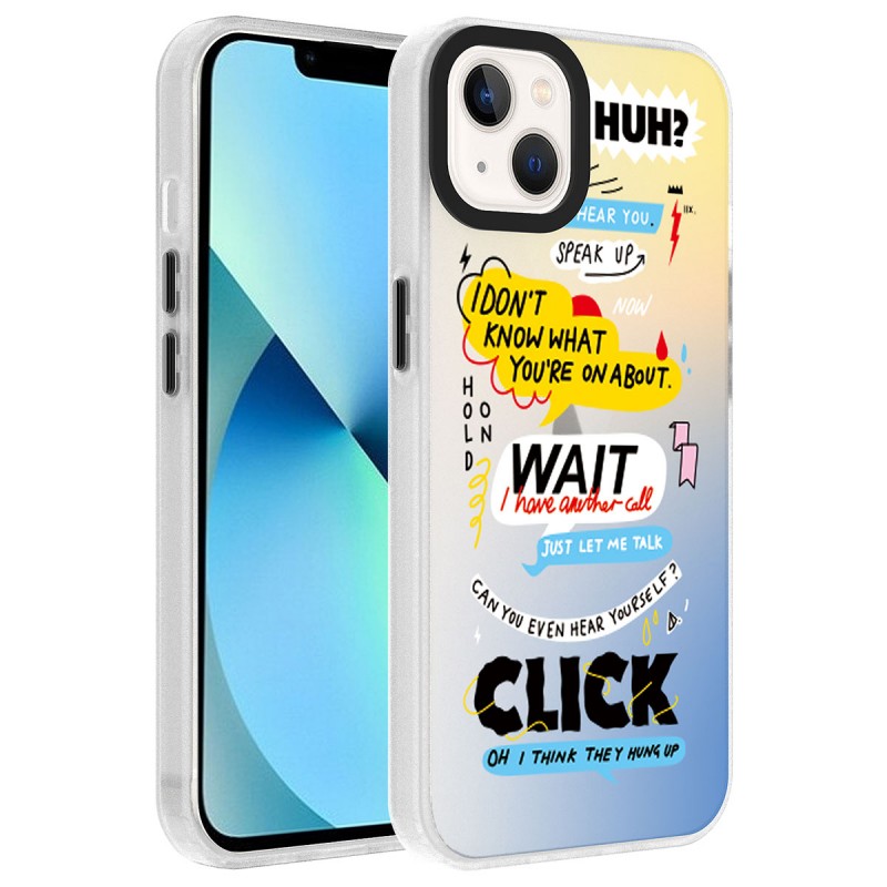 Bal-z Apple iPhone 14 Kılıf Desenli  Dragon Sert Kapak