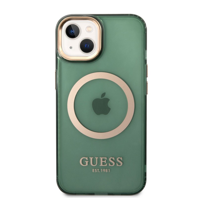 Bal-z Apple iPhone 14 Kılıf GUESS M-safe Şarj Özellikli Airbagli Dizayn Kapak