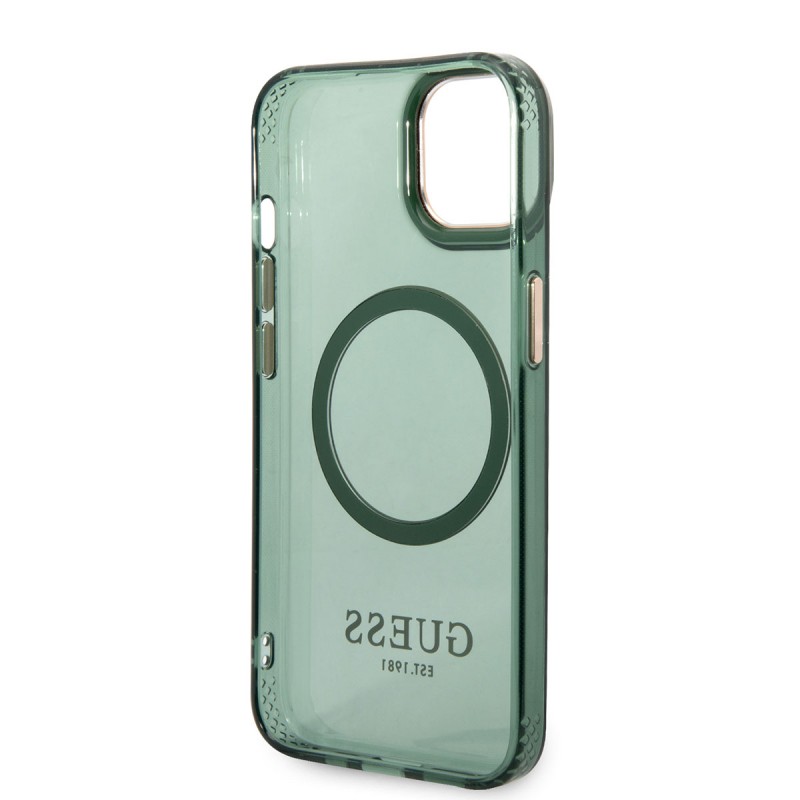 Bal-z Apple iPhone 14 Kılıf GUESS M-safe Şarj Özellikli Airbagli Dizayn Kapak