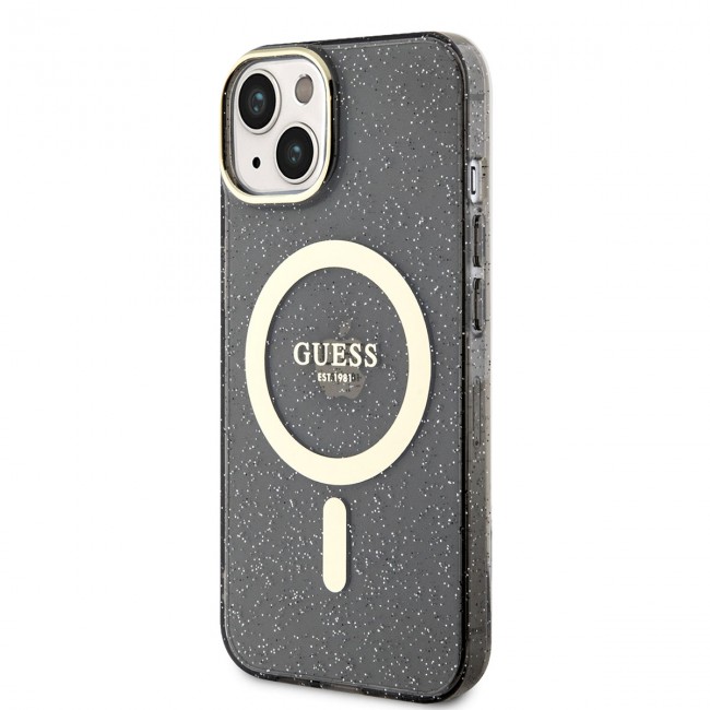 Apple iPhone 14 Kılıf GUESS Magsafe Şarj Özellikli Glitter Kapak Apple iPhone 14 Kılıf GUESS Magsafe Şarj Özellikli Glitter Kapak