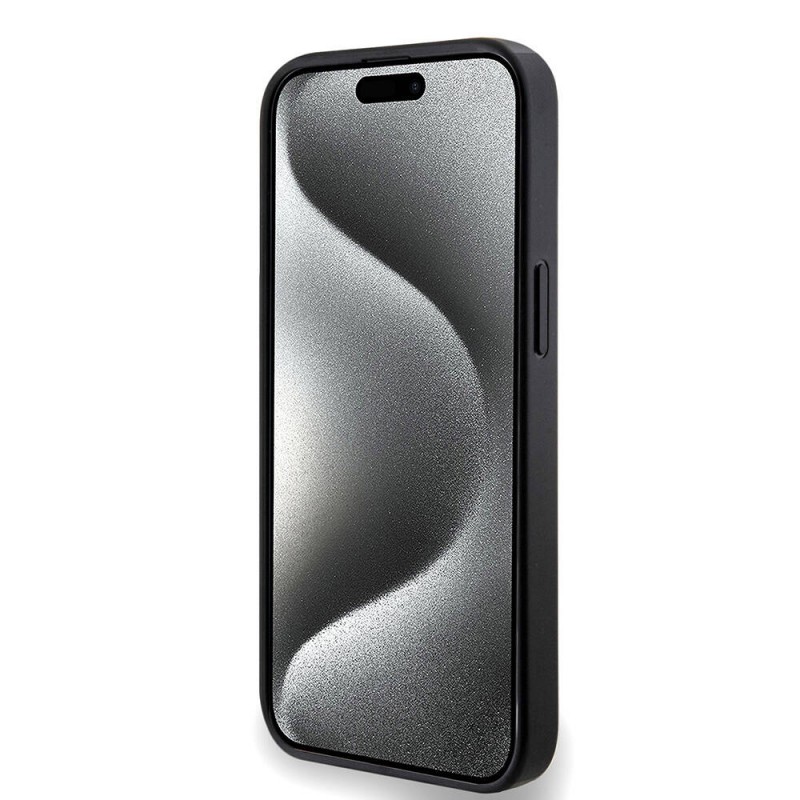 Bal-z Apple iPhone 14 Kılıf Guess Orjinal Lisanslı M-safe Şarj Özellikli PU Halkalı 4G Desenli Yazı Logolu Kapak