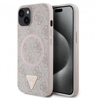Apple iPhone 14 Kılıf Guess Orjinal Lisanslı M-safe Şarj Özellikli PU Üçgen Logo 4G Desenli Kapak Apple iPhone 14 Kılıf Guess Orjinal Lisanslı M-safe Şarj Özellikli PU Üçgen Logo 4G Desenli Kapak