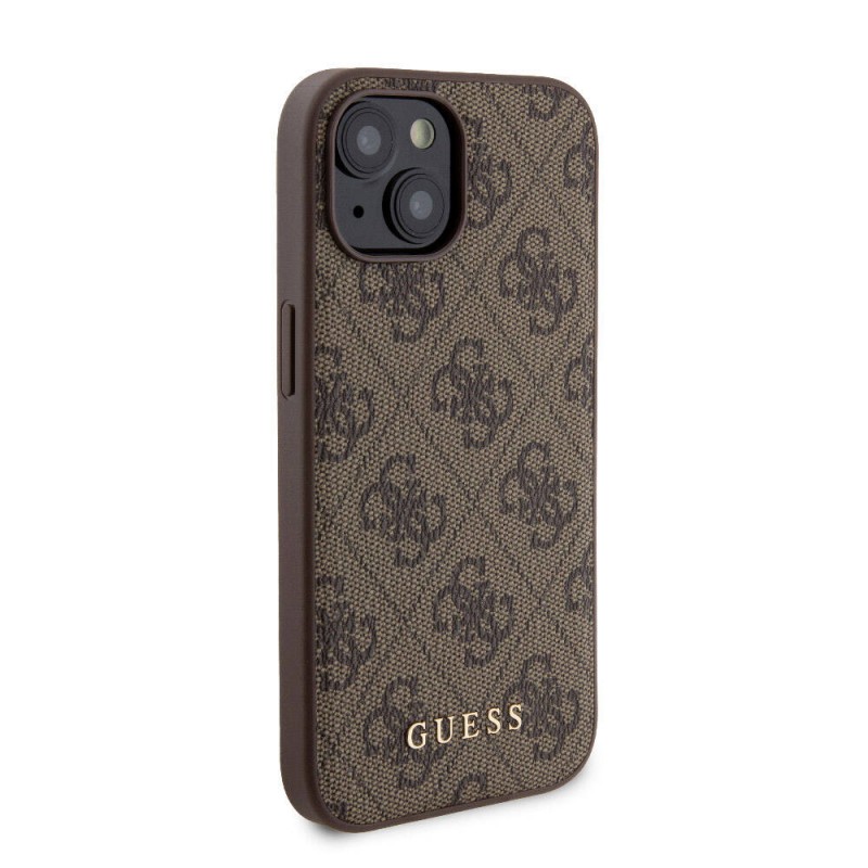 Bal-z Apple iPhone 14 Kılıf Guess Orjinal Lisanslı M-safe Şarj Özellikli Yazı Logolu 4G Desenli Kapak + Powerbank 5000mAh 2in1 Set