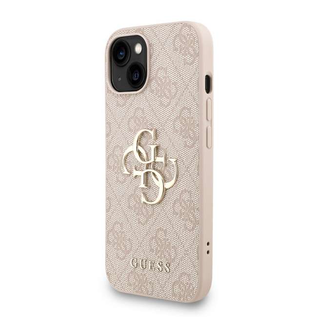 Apple iPhone 14 Kılıf Guess Orjinal Lisanslı PU Deri Bilek Askı İpli Metal Büyük 4G ve Yazı Logolu Kapak