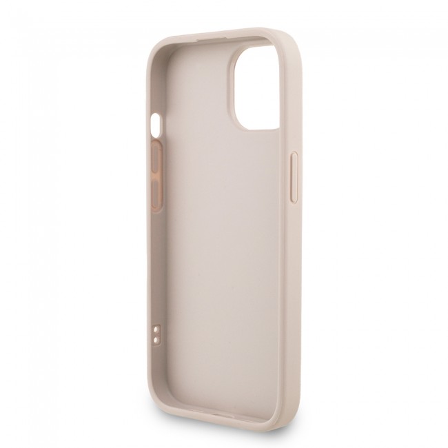 Apple iPhone 14 Kılıf Guess Orjinal Lisanslı PU Deri Bilek Askı İpli Metal Büyük 4G ve Yazı Logolu Kapak