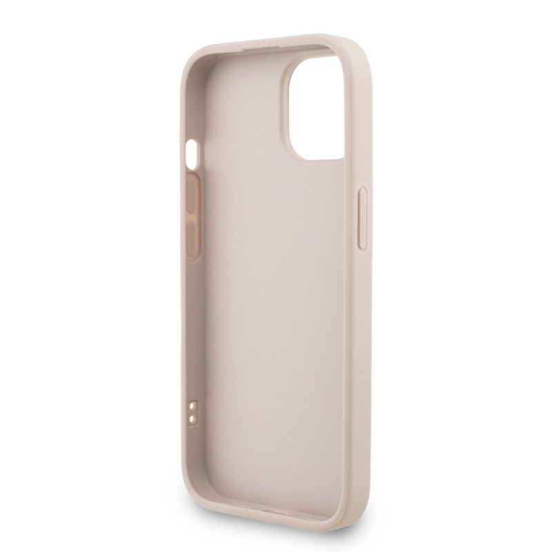 Bal-z Apple iPhone 14 Kılıf Guess Orjinal Lisanslı PU Deri Bilek Askı İpli Metal Büyük 4G ve Yazı Logolu Kapak