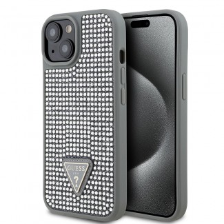 Apple iPhone 14 Kılıf Guess Orjinal Lisanslı Taşlı Arka Yüzey Üçgen Logolu Kapak Apple iPhone 14 Kılıf Guess Orjinal Lisanslı Taşlı Arka Yüzey Üçgen Logolu Kapak
