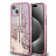 Apple iPhone 14 Kılıf Guess Orjinal Lisanslı Transparan Sıvılı Simli Altın Çizgili Kapak Apple iPhone 14 Kılıf Guess Orjinal Lisanslı Transparan Sıvılı Simli Altın Çizgili Kapak