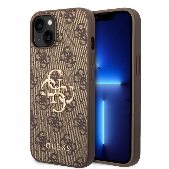 Apple iPhone 14 Kılıf Guess PU Deri Büyük Metal Logo Dizaynlı Kapak Apple iPhone 14 Kılıf Guess PU Deri Büyük Metal Logo Dizaynlı Kapak