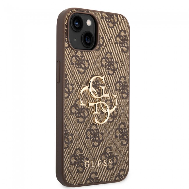 Apple iPhone 14 Kılıf Guess PU Deri Büyük Metal Logo Dizaynlı Kapak Apple iPhone 14 Kılıf Guess PU Deri Büyük Metal Logo Dizaynlı Kapak