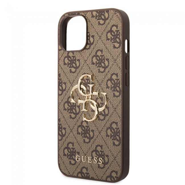 Apple iPhone 14 Kılıf Guess PU Deri Büyük Metal Logo Dizaynlı Kapak Apple iPhone 14 Kılıf Guess PU Deri Büyük Metal Logo Dizaynlı Kapak