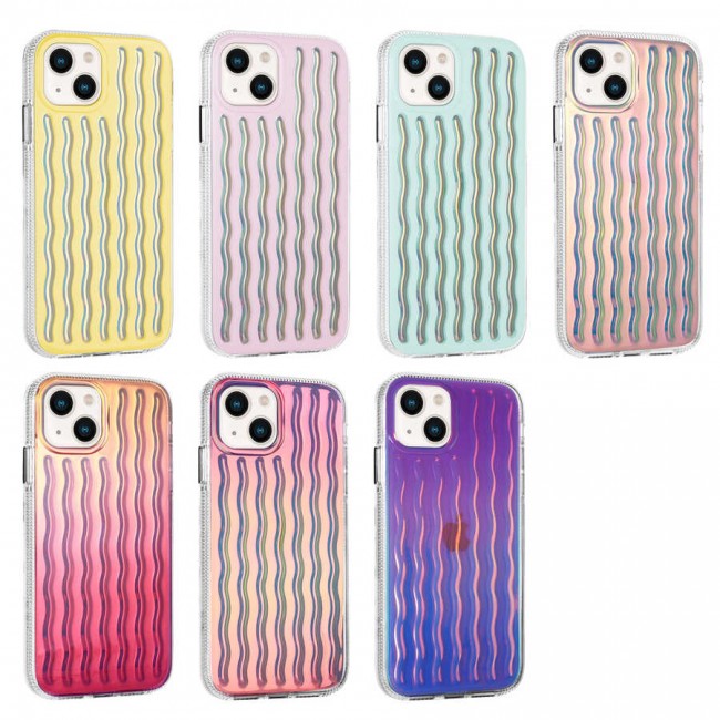Apple iPhone 14 Kılıf Kabartmalı Dalga Tasarımlı Silikon Zore İsmira Kapak Apple iPhone 14 Kılıf Kabartmalı Dalga Tasarımlı Silikon Zore İsmira Kapak