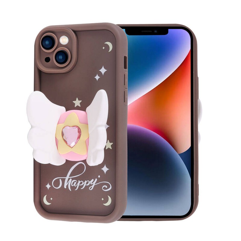 Bal-z Apple iPhone 14 Kılıf Kamera Korumalı Figür Tasarımlı  Kapya Kapak