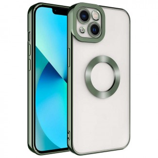 Apple iPhone 14 Kılıf Kamera Korumalı Logo Gösteren Zore Omega Kapak Apple iPhone 14 Kılıf Kamera Korumalı Logo Gösteren Zore Omega Kapak