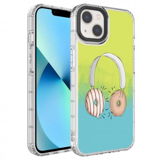 Apple iPhone 14 Kılıf Kamera Korumalı Renkli Desenli Sert Silikon Zore Korn Kapak Apple iPhone 14 Kılıf Kamera Korumalı Renkli Desenli Sert Silikon Zore Korn Kapak