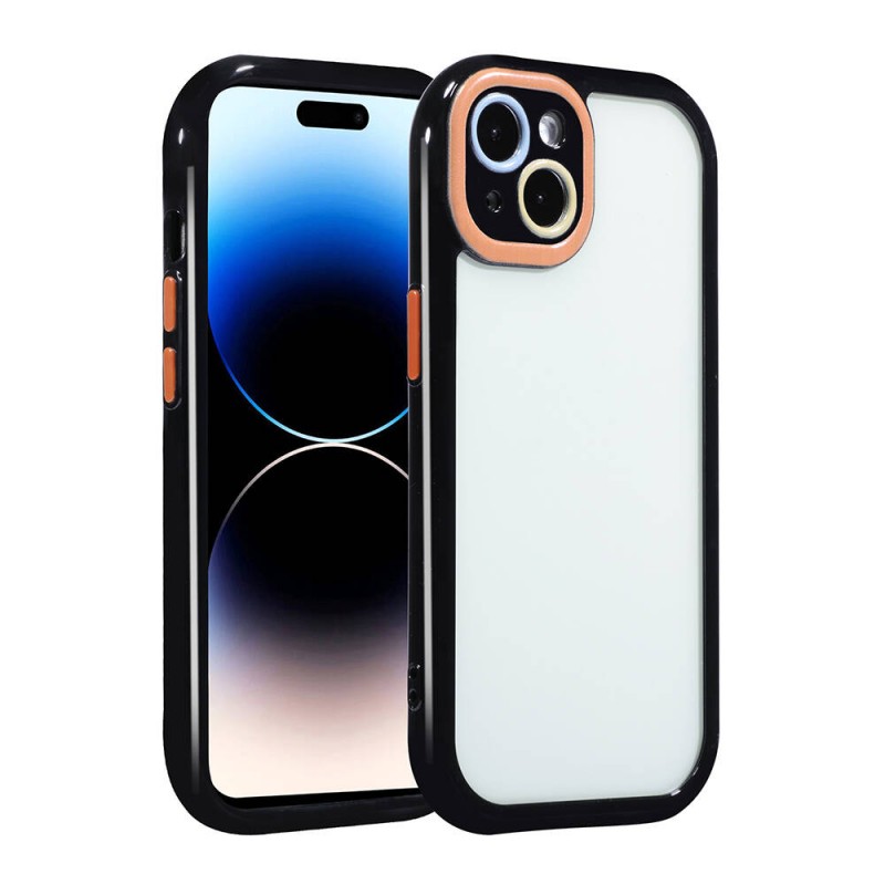 Bal-z Apple iPhone 14 Kılıf Kamera Korumalı Renkli Kenar ve Çerçeve Tasarımlı  Vitamin Kapak