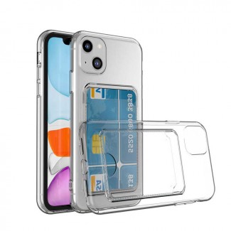 Apple iPhone 14 Kılıf Kartlıklı Şeffaf Zore Setra Clear Silikon Kapak Apple iPhone 14 Kılıf Kartlıklı Şeffaf Zore Setra Clear Silikon Kapak