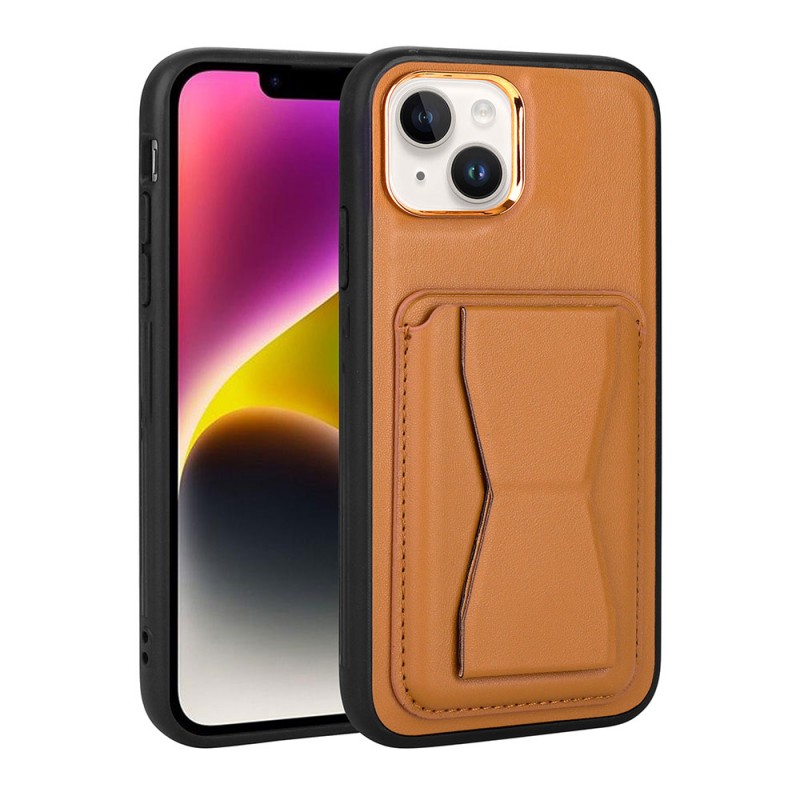 Bal-z Apple iPhone 14 Kılıf Kartlıklı Standlı ​Pu Deri  Memo Kapak