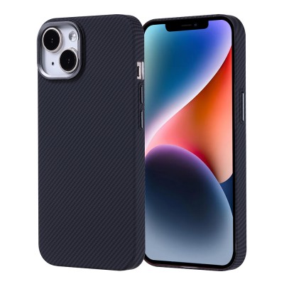 Bal-z Apple iPhone 14 Kılıf M-safe Şarj Özellikli Karbon Fiber Görünümlü Zore Nekst Kapak