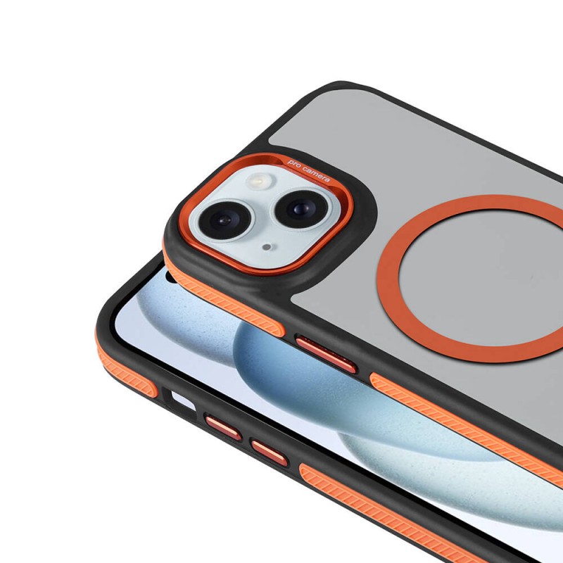 Bal-z Apple iPhone 14 Kılıf M-safe Şarj Özellikli Mat Görünümlü  Solo Kapak