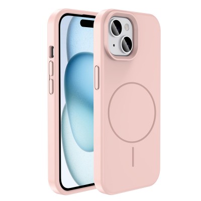 Bal-z Apple iPhone 14 Kılıf M-safe Şarj Özellikli Sıvı Teknolojili Silinebilir Sert  Kivi Kapak